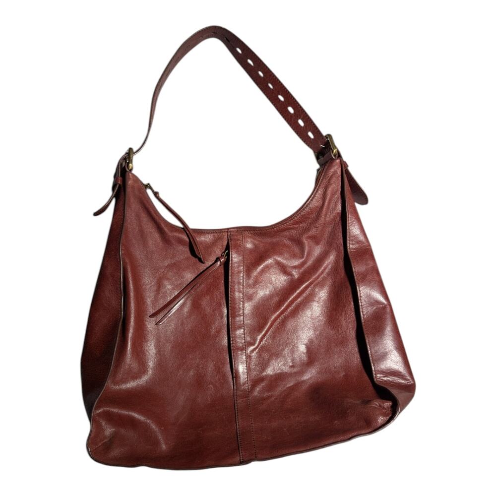 Hobo International Marley Logan Berry Leather Top Zip Classic Shoulder Bag